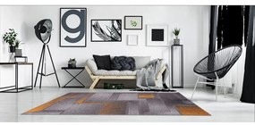 Tappeto giallo ocra e grigio 133x190 cm Meteo - FD