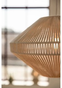 Lampadario di colore naturale con paralume in tessuto ø 50 cm Razzo – Markslöjd