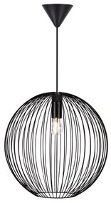 Nordlux - Lampadario a sospensione su cavo BERONI 1xE27/60W/230V nero