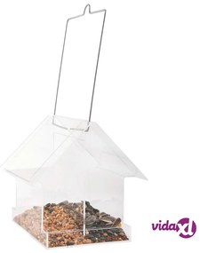 Esschert Design Mangiatoia Sospesa Combi a Casetta in Acrilico