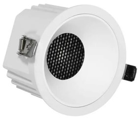 Faro da Incasso Bianco 18W, Foro Ø95mm, CCT, 15°-55° con driver Philips Colore Bianco Variabile CCT
