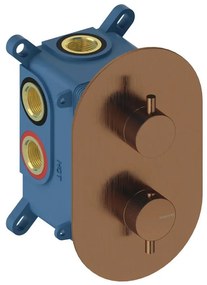 Rubinetto per doccia ad incasso termostatico Loop K oro rosa lucido SANYCCES