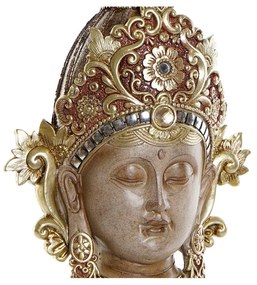 Statua Decorativa DKD Home Decor Dorato Metallo Marrone Buddha Resina (15 x 7 x 38 cm)