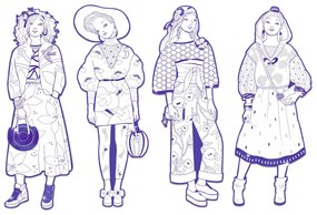 Disegni da colorare per piccoli stilisti - Zaho & amiche