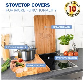 Set di 2 copri stufe in vetro, 52 x 30 cm Lunch - Wenko