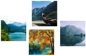 Set di quadri – Imitazione di pittura di lago montano