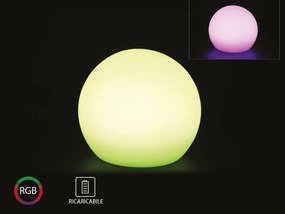 Sfera Palla Luminosa Piccola Ball Light Con Lampada Luce Led RGBW Ricaricabile Telecomando Incluso IP54 30X30X29cm SKU-40161