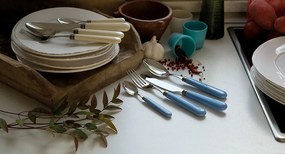 Servizio Set di Posate 24 Pezzi in Acciaio Inox Rivadossi Sandro Mistral Azzurro...