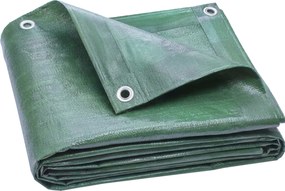 Telo Impermeabile 6x8 m con 28 Occhielli per Fissaggio in PE Resistente agli Strappi da 90 GSM Verde...