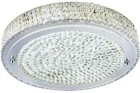 Plafoniera Contemporanea Florida Acciaio Cromo Vetro Grigio Led 22,8W 4000K