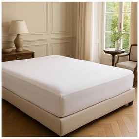 Lenzuolo con angoli bianco in cotone renforcé 200x140 cm Ranforce – Mila Home Luxury