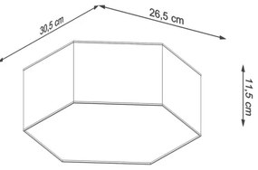Sollux SL.1059 - Plafoniera SUNDE 2xE27/60W/230V 11,5 cm nera