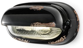 Applique Vintage Orizzontale Ceramica Nera 1 Luce E27