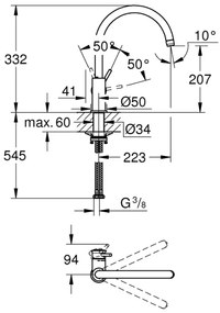 GROHE 31553001 - Miscelatore per lavello START CLASSIC cromato lucido