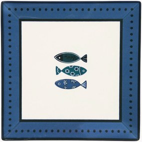 Set di 6 piatti quadrati Ocean