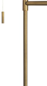 Lampada da terra in bronzo con paralume bianco e braccio regolabile - Ladas Deluxe