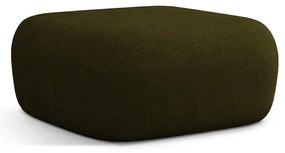 Pouf in tessuto bouclé verde Jenny - Micadoni Home