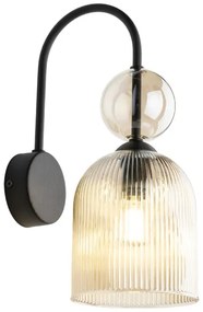 SOPHIA Applique 1xE14/10W/230V nero/smoked beige