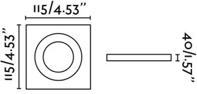 FARO 43402 - Cornice per incasso ARGÓN bianco