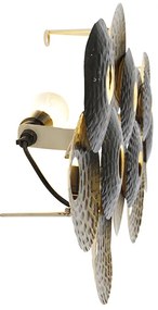 Applique da parete Art Déco orientale oro antico 3 luci - Balla