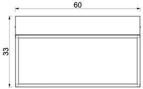 Mensola con illuminazione LED SHELF 33x60 cm nero