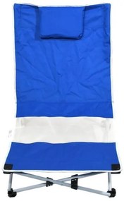 Lettino da giardino blu