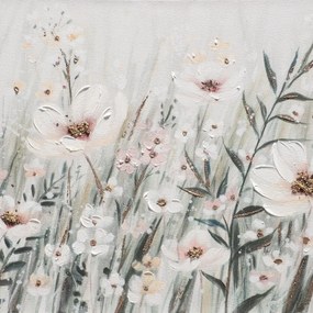 Dipinto su tela Fiori campo, bianco 120 x 60 cm