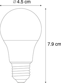 Set di 5 lampadine LED E27 dimmerabili Smart P45 opale 4,9W 470 lm 2200-4000K