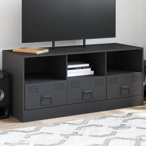 Mobile Porta Tv Antracite 99x39x44 Cm İn Acciaio /