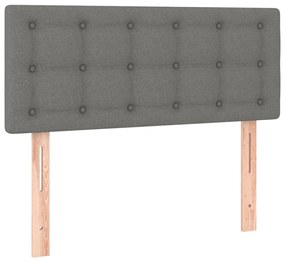 Testiera grigio scuro 90x5x78/88 cm in tessuto