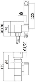 Paffoni Tweet Square Zdup112 Miscelatore Bidet Quadro Con Doccetta In Metallo Cromo