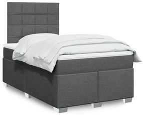 Giroletto A Molle Con Materasso Grigio Scuro 120x200 Cm Tessuto /