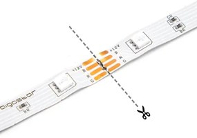 Aigostar - Striscia LED 2m 4,9W 5V 2700K IP65 nera