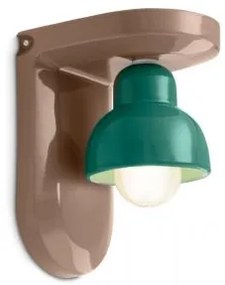 Applique 1 luce berimbau marrone moka + turchese c2600(mot)