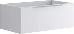 Cassettone bagno Brera 1 cassetto P 45.5 x L 79.5 x H 30 cm laccato opaco bianco