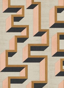 Arte International Tapete Detour - Copper Pink