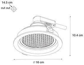 Set di 6 faretti da incasso moderni oro orientabili - Coop 111 Honey