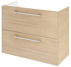 Mobile da bagno sotto lavabo SENSEA Remix rovere lucido L 75 x H 58 x P 33 cm 2 cassetti, lavabo non incluso