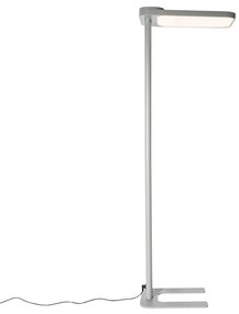 Lampada da terra a luce diurna grigia quadrata con LED e dimmer - Guzo