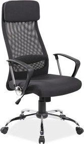 Sedia da ufficio Q-345 nera – 62x49x118 cm