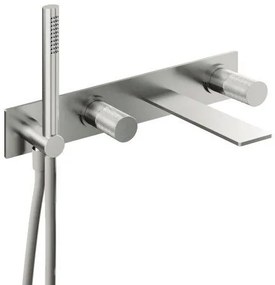 Treemme 3.6 RWIT9AD7IS21 miscelatore vasca monocomando a muro senza parte ad incasso inox satinato