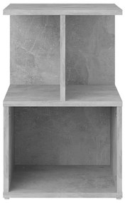 Comodini 2pz Grigio Cemento 35x35x55 cm in Legno Multistrato