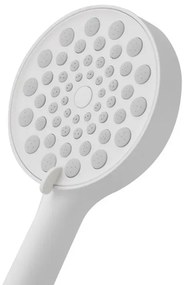 Doccetta tonda 26 cm con tre tipi di getto bianco opaco in ABS Hidra