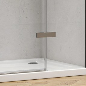 Porta doccia battente 150 cm con 2 laterali fissi | KT6000 - KAMALU