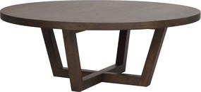 Tavolino rotondo in rovere marrone scuro ø 110 cm Boxford - Rowico