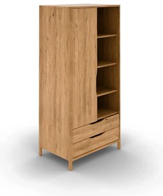 Armadio in legno di quercia in colore naturale 90x188 cm Twig - The Beds