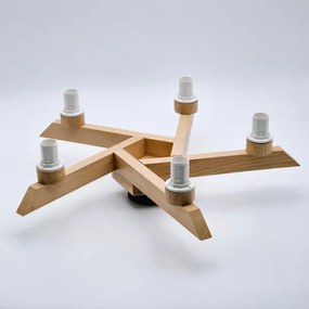 Plafoniera ANTONIO 5xE14/40W/230V rovere