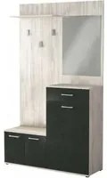 Mobile Ingresso con attaccapanni in Truciolare cm 115x35x197 - NATHANIEL Colore: Marrone chiaro