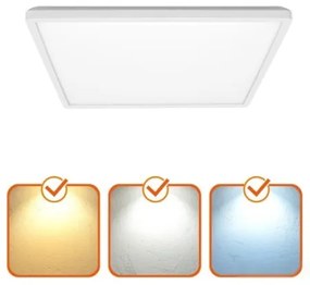 Plafoniera LED bagno NIVERA 18W 230V IP54 30x30 cm bianco