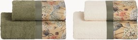 Set di 4 asciugamani in cotone Calipso